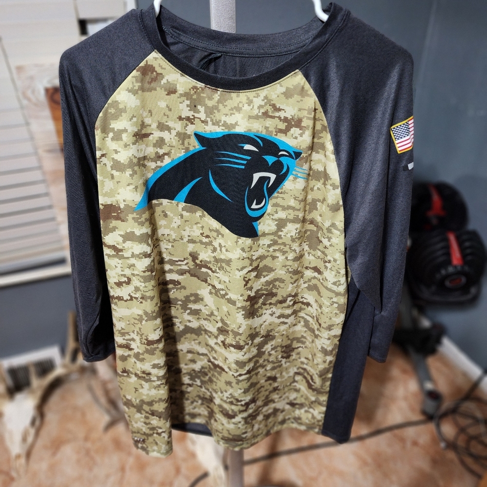 Carolina Panthers "Support Our Troups" Nike 3/4 Sleeve Dri-Fit shirt